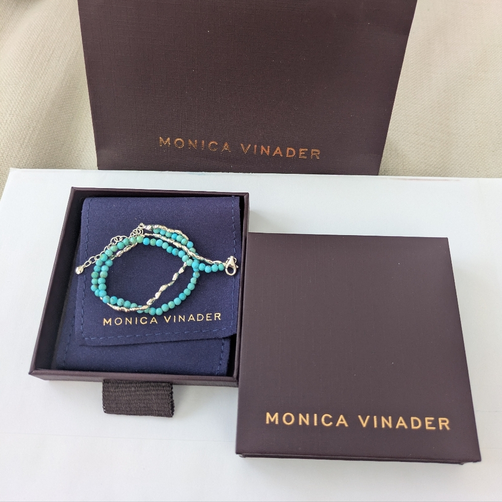 Monica Vinader Turquoise / Silver Bracelet NWT. Unwanted Gift.
